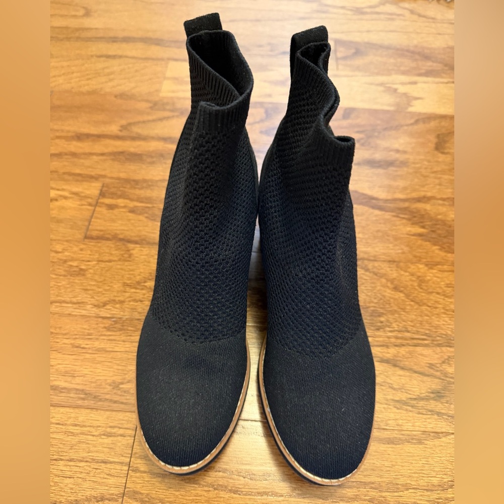 Eileen Fisher Black Knit Ankle Booties